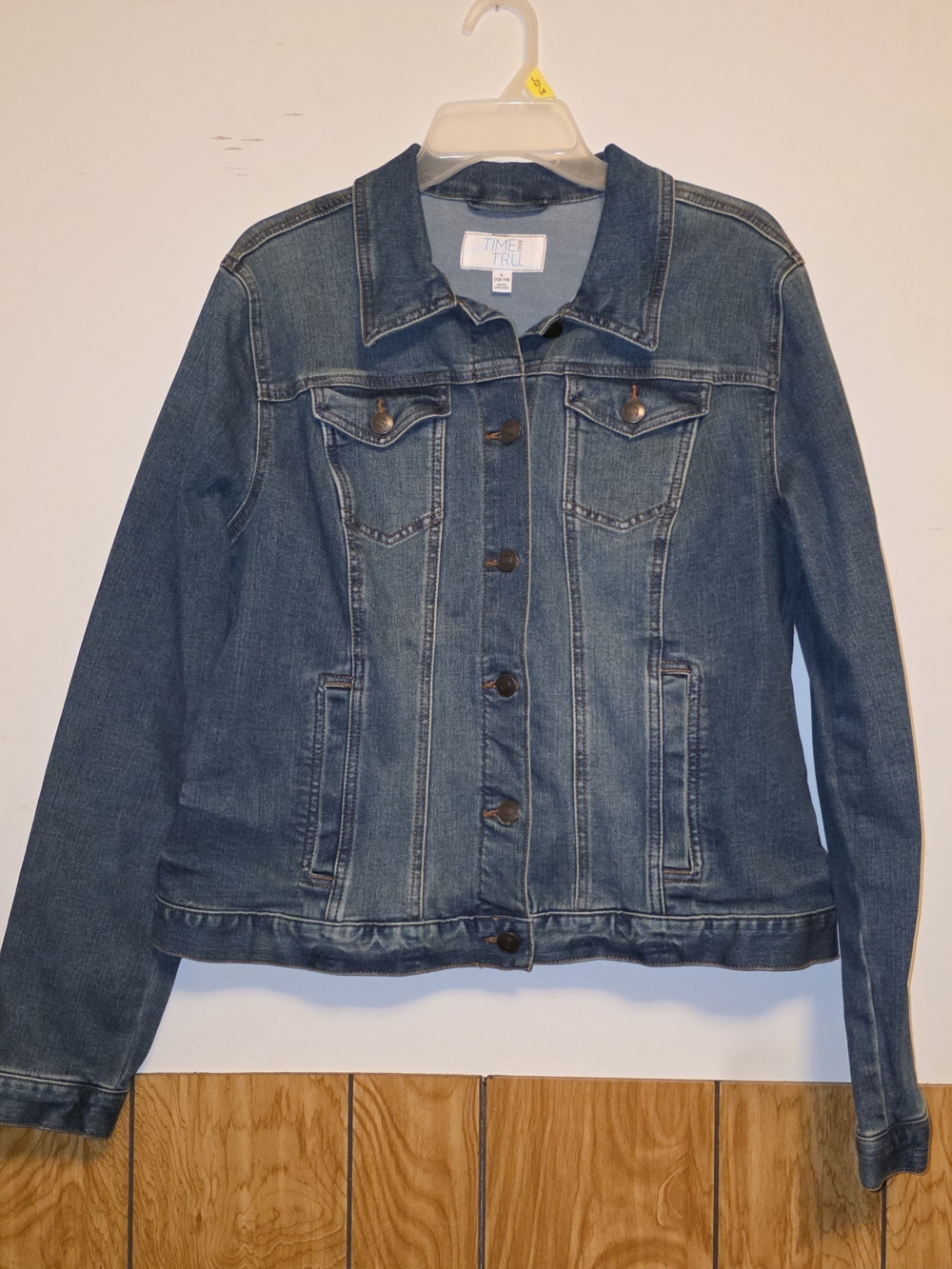 Time and Tru Medium Blue Denim Jacket with Button Front